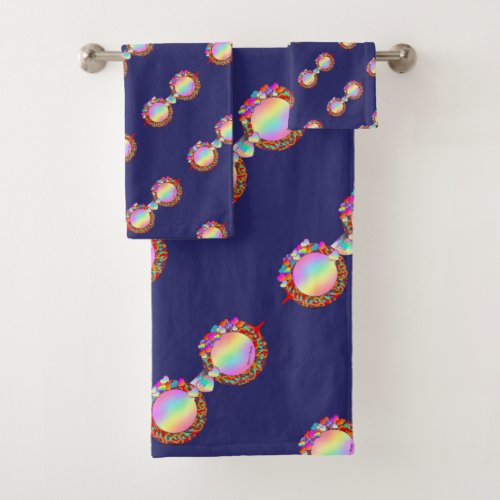 Hearts Eyeglasses Novelty Bath Towel Set