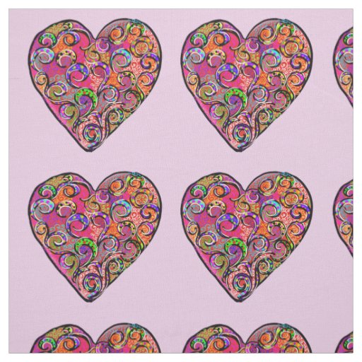 HEARTS FABRIC