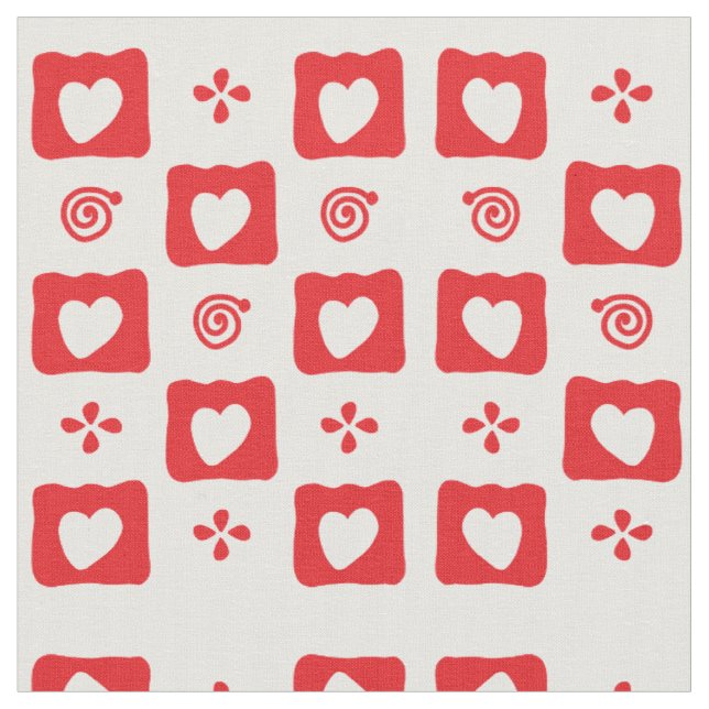 Hearts Fabric (Close Up)