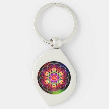 Heart's Fire Keychain by Lahrinda at Zazzle