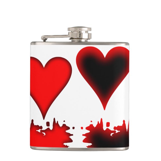 Hearts Flask (Front)