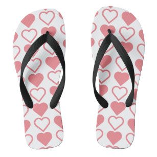 Hearts Flip Flops