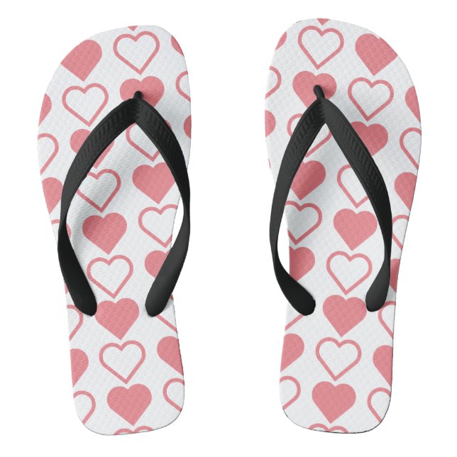 Hearts Flip Flops (Footbed)