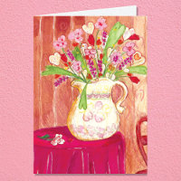 Hearts Floral Painting Blank
