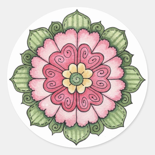 Hearts Flower - Stickers (Front)