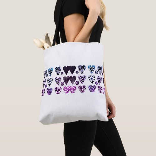 Hearts  Flowers Modern Color Pop Tote Bag
