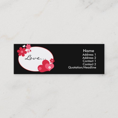 Hearts &amp; Flowers Profile Cards Business Cards