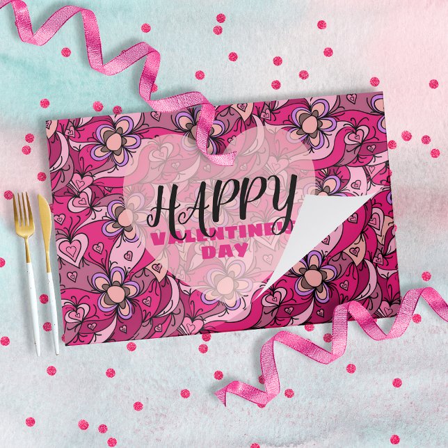 Hearts & Flowers Valentine's Day Paper Placemat (Creator Uploaded)