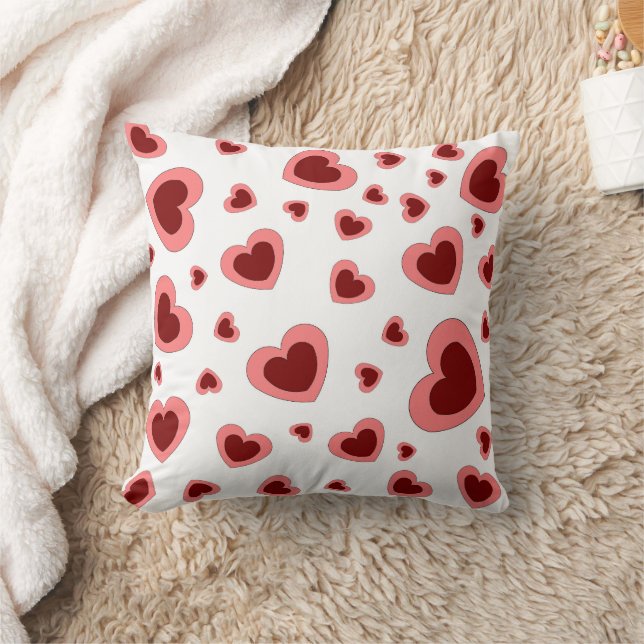 HEARTS FOR GIRLFRIEND, BOYFRIEND, HUSBAND, WIFE,   THROW PILLOW (Blanket)