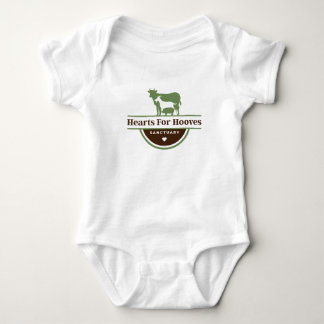 Hearts For Hooves Logo  Baby Bodysuit