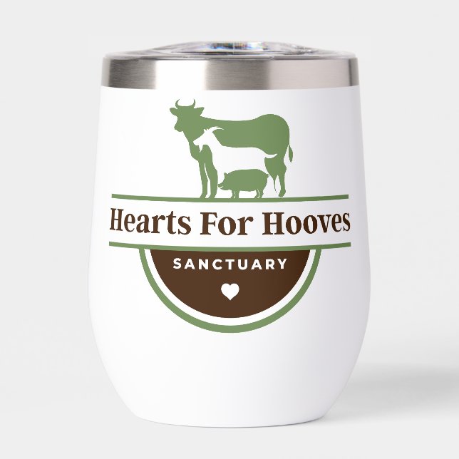 Hearts for Hooves Thermal Wine Tumbler (Front)