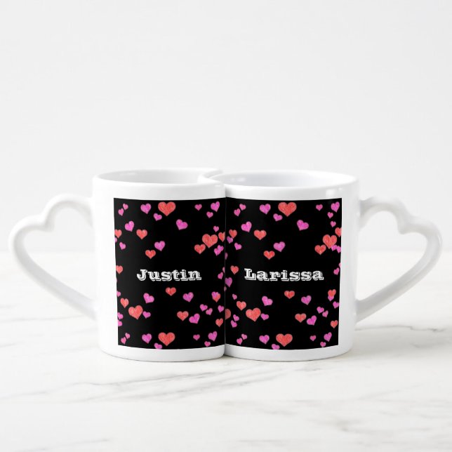 Hearts for Two Coffee Mug Set (Back Nesting)