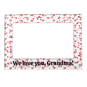 Hearts Frame for Granny, We Love You Grandma  