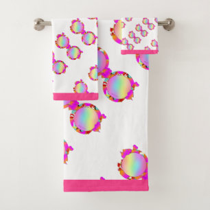 HEARTS Framed  Bath Towel Set