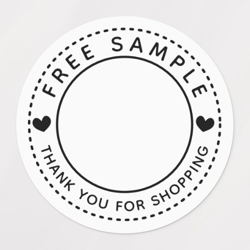 Hearts Free Sample Thank You For Shopping Labels