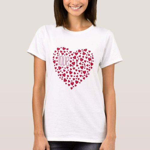 Hearts Full of Hearts Love Red T_Shirt