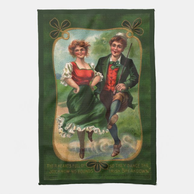 Hearts Full of Joy - Irish Dancing Kitchen Towel (Vertical)