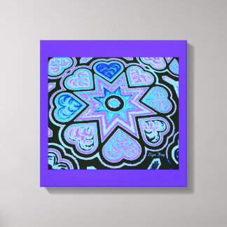 'Hearts Full of Love' Panel Print (Brights) (Blue)