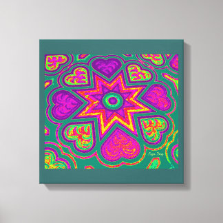 'Hearts Full of Love' Panel Print (Brights)(Green)