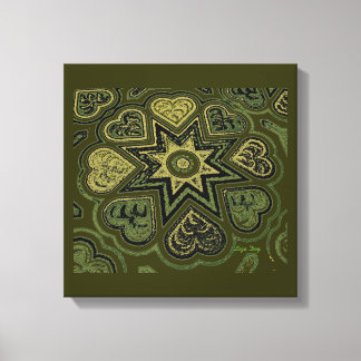 'Hearts Full of Love' Panel Print (Rustics)(Olive)