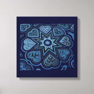 'Hearts Full of Love' Panel Prnt (Rustics) (Blue) Canvas Print