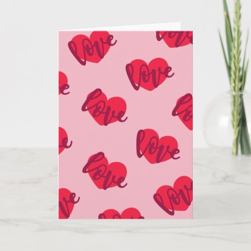 Hearts Full of Love Valentines Day Holiday Card