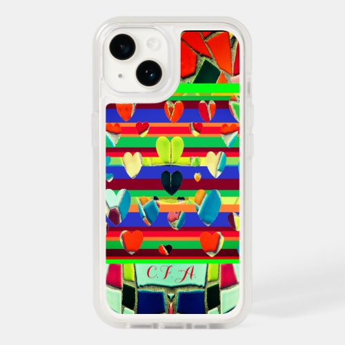 Hearts Fun Mosaic OtterBox iPhone 14 Case