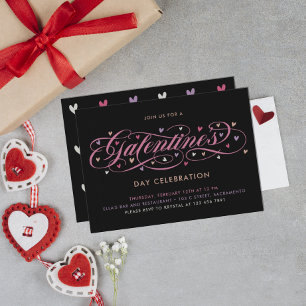 Hearts Galentine's Day Celebration Invitation