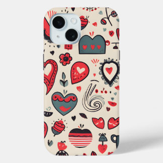 Hearts Galore iPhone 15 Case