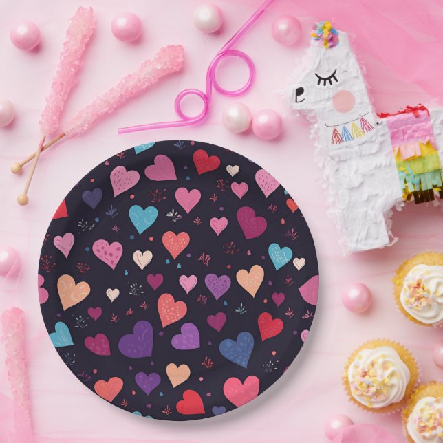 Hearts Galore Paper Plates (Party)