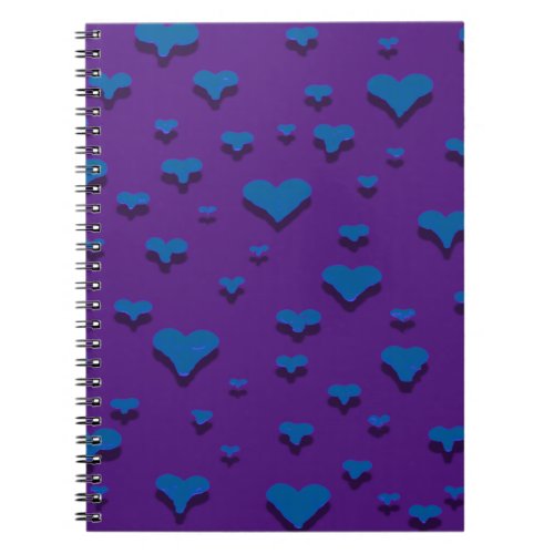 Hearts Galore Purple Notebook