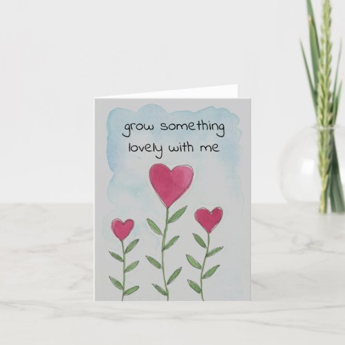 Hearts Garden Valentines Card