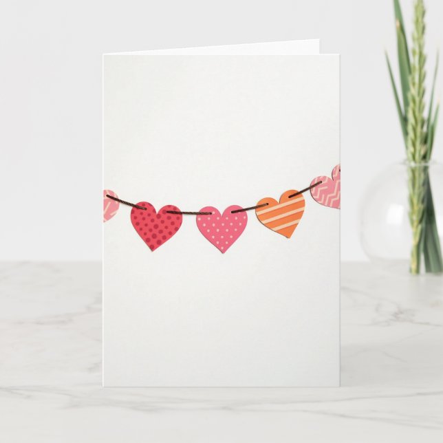 Hearts Garland Love Card (Front)
