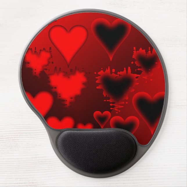 Hearts Gel Mouse Pad (Front)