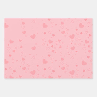 Hearts gift wraper wrapping paper sheets
