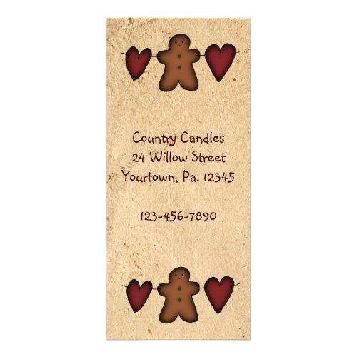 Hearts  Gingerbread Rack Card