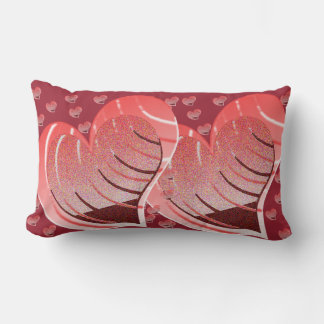 Hearts & Glitter - Lumbar Pillow