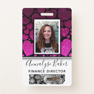 Customized CNA Glitter ID Card Badge