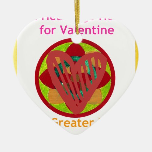 Hearts go home for valentine ceramic ornament