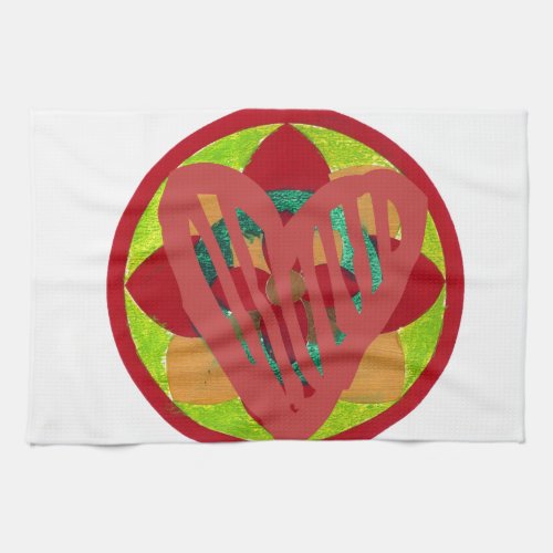 Hearts go home for valentine kitchen towel