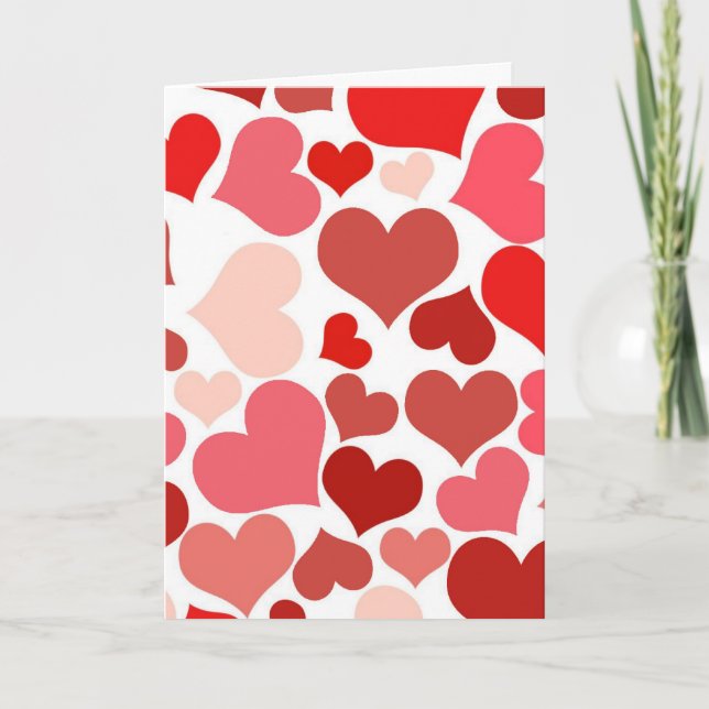 Hearts Greeting Card (Front)
