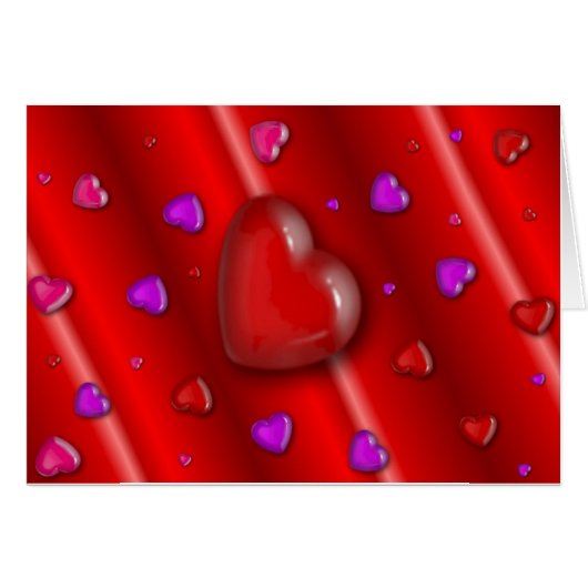 Hearts Greeting/Note Card (Front Horizontal)