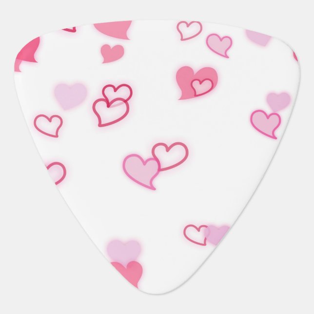 Hearts Guitar Pick (Front)