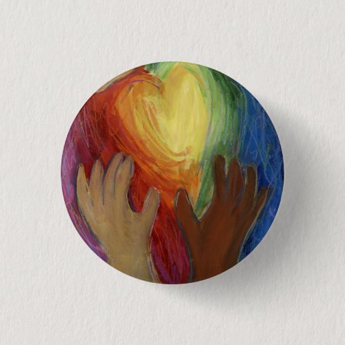 Hearts & Hands Diversity Hearts DEl Button or Pins