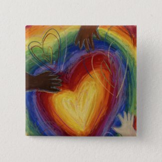 Hearts & Hands Diversity Love Lapel Button or Pins