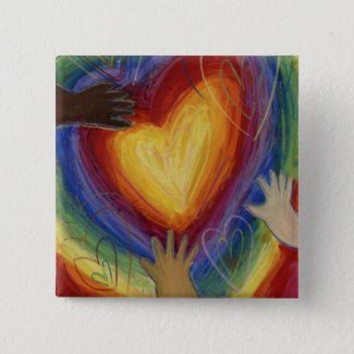 Hearts & Hands Diversity Love Lapel Pin Buttons