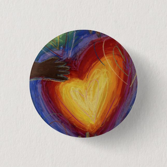Hearts & Hands Diversity Love Lapel Pin Buttons (Front)