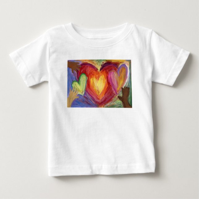 Hearts & Hands Love Diversity Art Custom Shirt (Front)