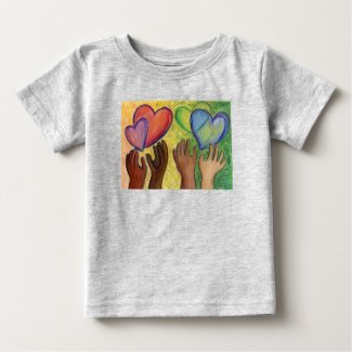 Hearts & Hands Love Diversity Art Custom Shirts