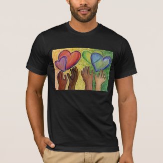 Hearts & Hands Love Diversity Art Custom Shirts